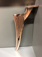 Regulus Metal Ayak 25cm Bronz Renk Koltuk Kanepe Dolap Tv Ünite Modern Mobilya Ayağı Puf