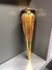 Sirius Metal Ayak 25cm Altın Renk Koltuk Kanepe Dolap Tv Ünite Modern Mobilya Ayağı Puf