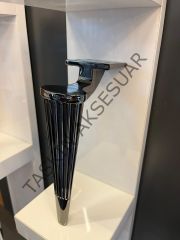 Castor Metal Ayak 16-21cm Füme Koltuk Kanepe Dolap Tv Ünite Modern Mobilya Ayağı