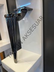 Castor Metal Ayak 16-21cm Füme Koltuk Kanepe Dolap Tv Ünite Modern Mobilya Ayağı