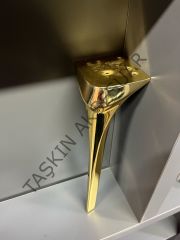 Panama Metal Ayak 16-21-28cm Altın Renk Koltuk Kanepe Dolap Tv Ünite Modern Mobilya Ayağı Puf Gold Renk