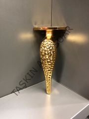 Aya Desenli Metal Ayak 16-21cm Altın Renk Koltuk Kanepe Dolap Tv Ünite Modern Mobilya Ayağı Puf Komidin Kitaplık Şifonyer