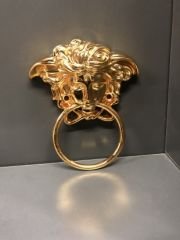Medusa Kafası Metal Kulp Gold Mobilya Sandalye Dekoratif Baza Süs Altın Çekmece Dolap Kapak Tv Ünite Kulbu Yatak Baza Başlık