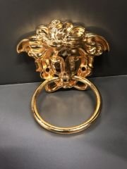 Medusa Kafası Metal Kulp Gold Mobilya Sandalye Dekoratif Baza Süs Altın Çekmece Dolap Kapak Tv Ünite Kulbu Yatak Baza Başlık