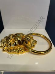 Aslan Kafası Metal Kulp Gold Mobilya Sandalye Dekoratif Baza Süs Altın Çekmece Dolap Kapak Tv Ünite Kulbu