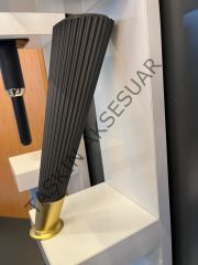 Suit Sert Plastik Ayak 23 Cm Füme+Mat Altın Renk Koltuk Ayağı Tv Ünite Modern Mobilya Dolap Komidin