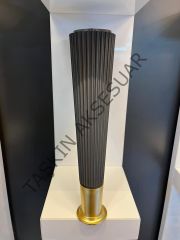 Suit Sert Plastik Ayak 23 Cm Füme+Mat Altın Renk Koltuk Ayağı Tv Ünite Modern Mobilya Dolap Komidin
