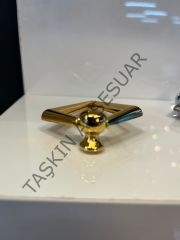 V Sarkaç Metal Düğme Kulp Altın ve Krom Renk Dolap Kapak Modern Çekmece Tv Ünite Mobilya Tek Delik Gold Gümüş