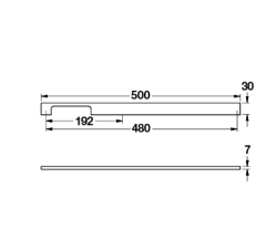 Hafele MIA SIDE II Mobilya Kulpu 192mm-480mm