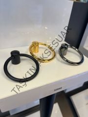 Lüx Pera Halka Sarkaç Metal Düğme Kulp Altın Füme Mat Siyah Renk Dolap Kapak Modern Çekmece Tv Ünite Mobilya Tek Delik Gold