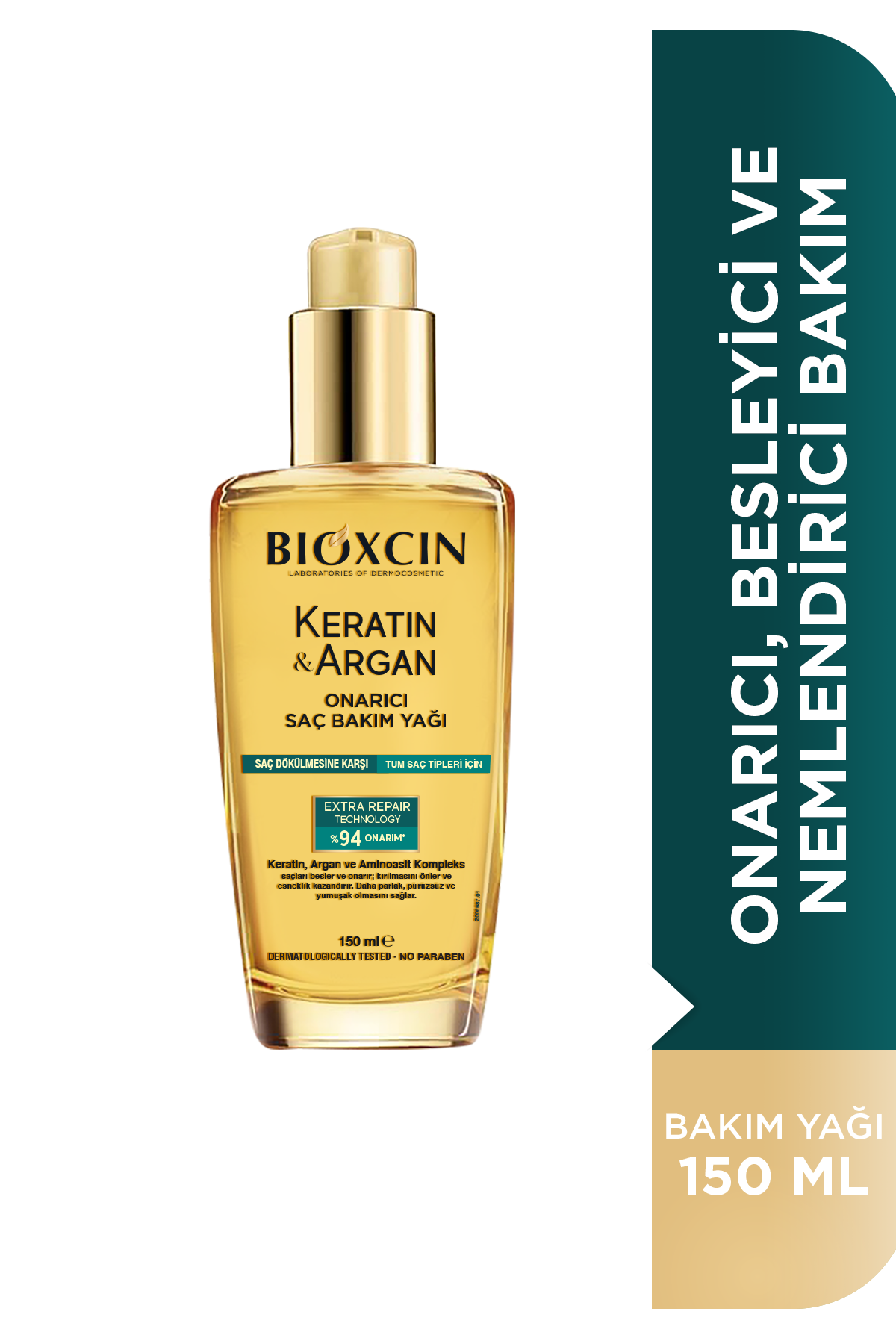 Bioxcin Keratin & Argan Onarıcı Saç Bakım Yağı