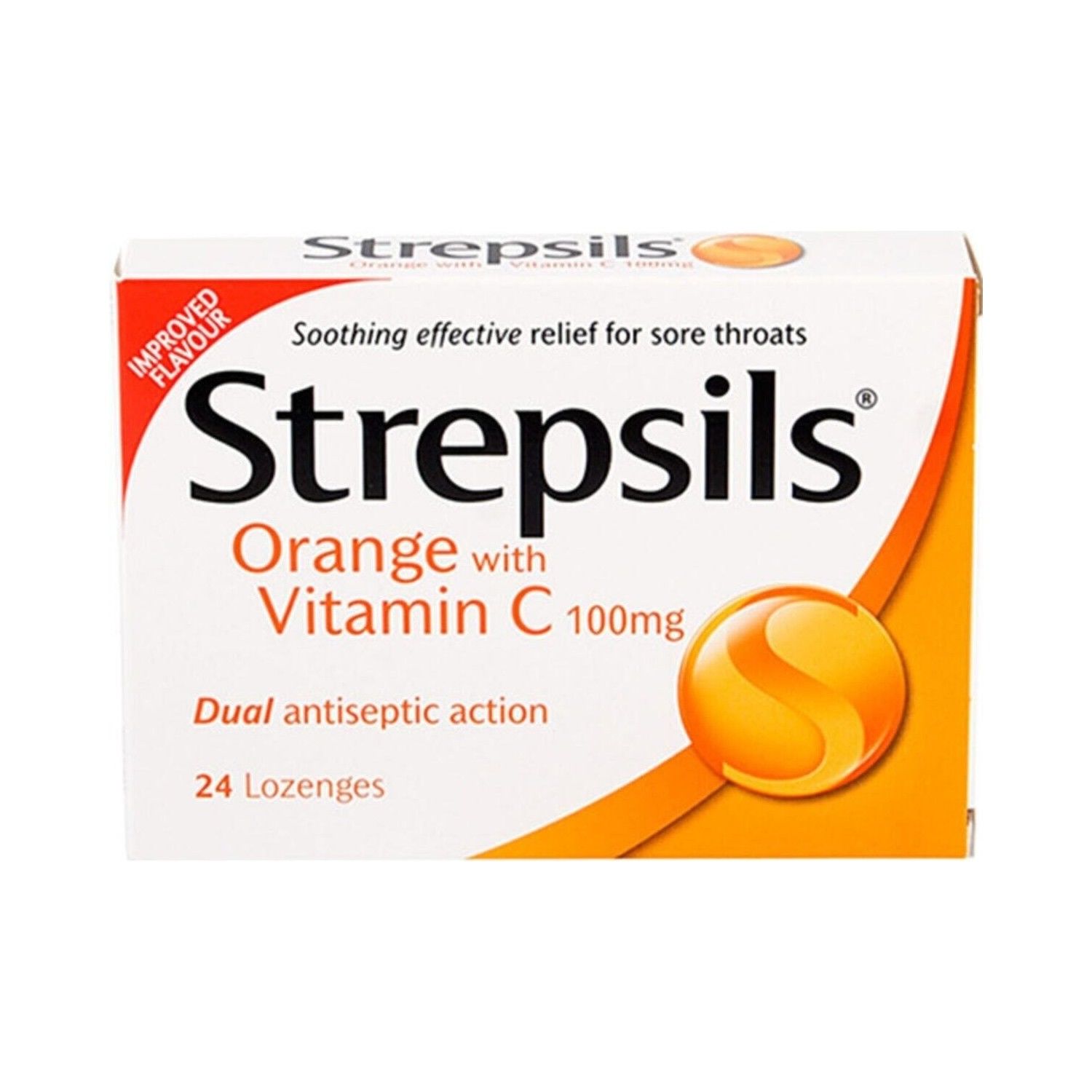 Strepsils Vitamin Portakal Aromalı Boğaz Pastili 24 Adet