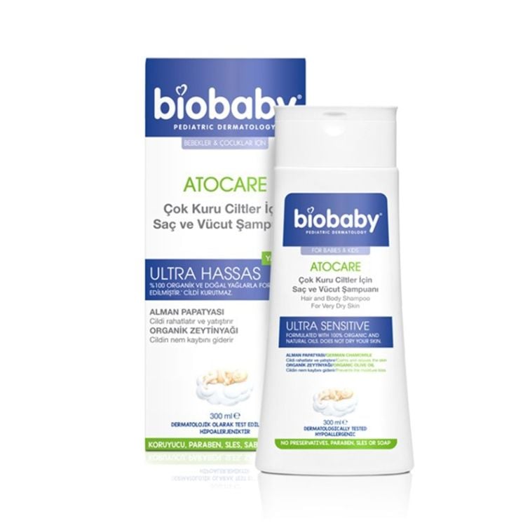 BioBaby Atopik Ciltler İçin 300 ml Bebek Saç ve Vücut Şampuanı