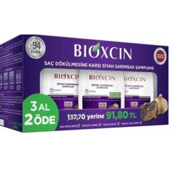 Bioxcin Saç Dökülmesine Karşı Siyah Sarımsak Şampuanı 300 ml 3 al 2 öde