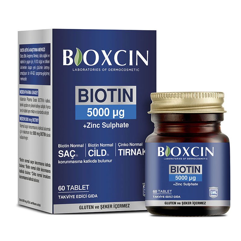 Bioxcin Biotin 5000 Mcg + Çinko 15 Mg 60 Tablet