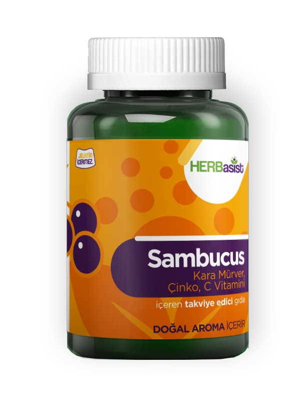 HERBasist Sambucus İçeren Takviye Edici Gıda Gummy 30 Adet