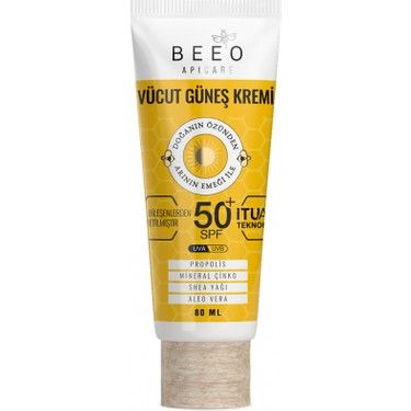 Bee'o Apicare Propolisli 50 Faktör Vücut Güneş Kremi 80 ml