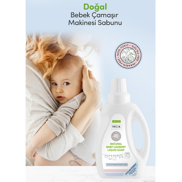 Incia Doğal Bebek Çamaşır Makinesi Sabunu 750 ml