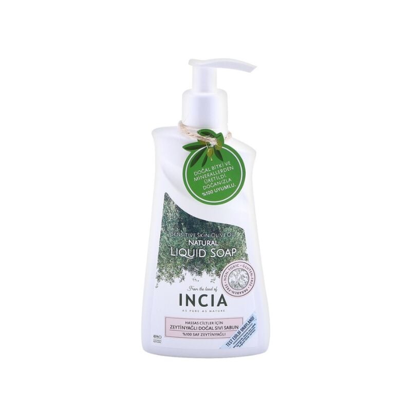 Incia Zeytinyağlı Hassas Ciltler İçin Doğal Sıvı Sabun 250 ml