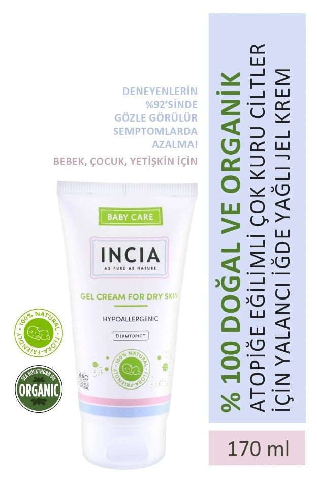 Incia Baby Care Kuru Ciltler İçin Jel Krem 170 ml