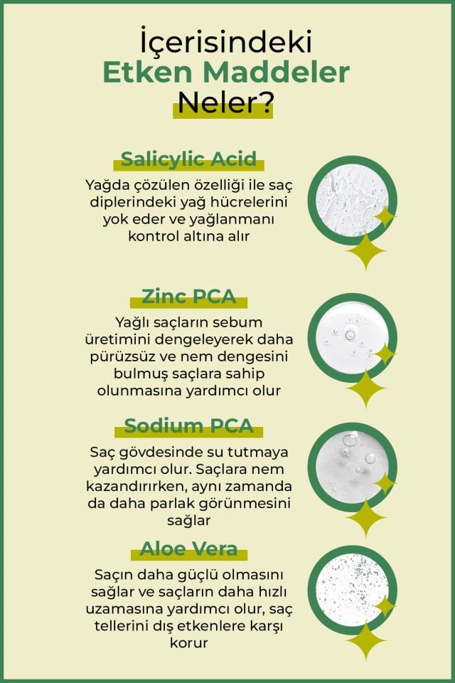 ENZYM COSMETICS Yağlı saç derisi ve Yağlı saçlar için Saç Bakım Şampuanı 400 ml