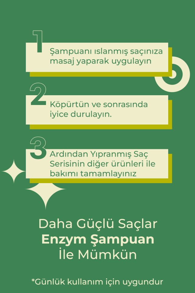 ENZYM COSMETICS Yağlı saç derisi ve Yağlı saçlar için Saç Bakım Şampuanı 400 ml