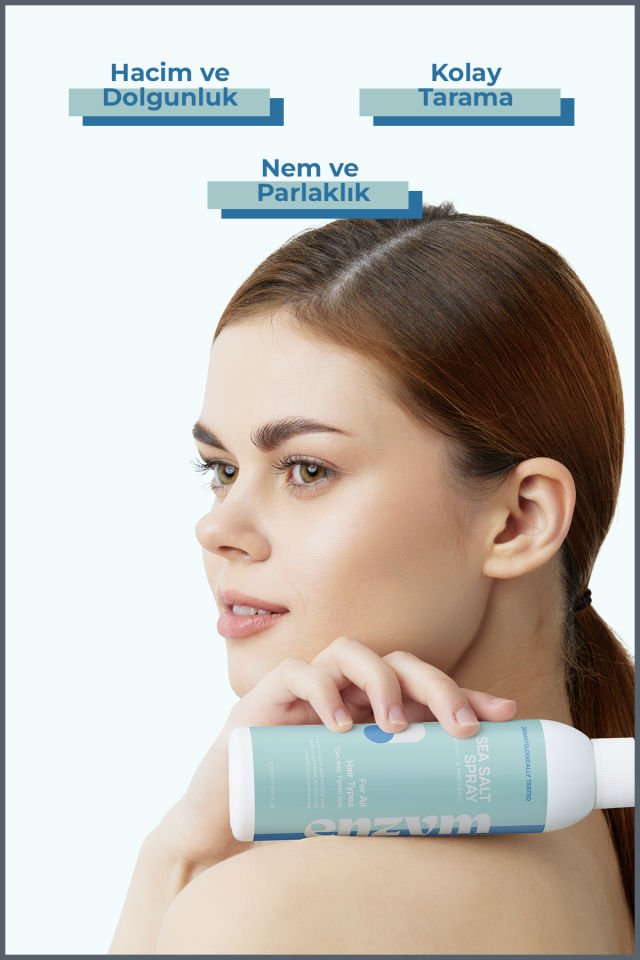 ENZYM COSMETICS Hacim Ve Dolgunluk Veren, Saç Şekillendirici Deniz Tuzu Saç Bakım Spreyi 200 ml