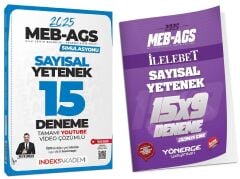 İndeks + Yönerge 2025 MEB-AGS Simülasyonu Sayısal Yetenek 15+9 Deneme 2 li Set - Metin Şimşek İndeks Akademi + Yönerge Yayıncılık