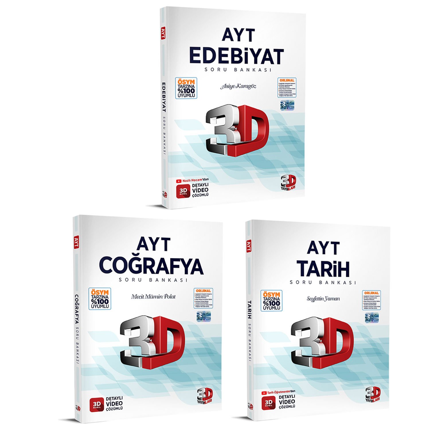 2023 3D AYT Edebiyat Tarih ve Coğrafya Soru Seti 3 Kitap