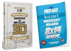 CBA + Yönerge 2025 MEB-AGS Anayasa ve Mevzuat 30+14 Deneme 2 li Set Pusula Serisi - Ali Koç CBA + Yönerge Yayınları