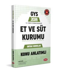 Data 2024 GYS Tarım ve Orman Bakanlığı Et ve Süt Kurumu Ortak Konular Konu Anlatımlı Data Yayınları