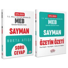Editör Yayınevi 2023 MEB GYS Sayman Soru Cevap ve Özetin Özeti 2 Kitap Set