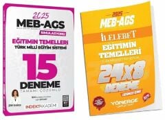 İndeks + Yönerge 2025 MEB-AGS Simülasyonu Eğitimin Temelleri ve Türk Milli Eğitim Sistemi 15+22 Deneme 2 li Set