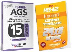 Yediiklim + Yönerge 2025 MEB-AGS Eğitimin Temelleri ve Türk Milli Eğitim Sistemi 15+8 Deneme 2 li Set