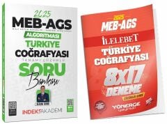 İndeks + Yönerge 2025 MEB-AGS Algoritması Türkiye Coğrafyası Soru Bankası + 17 Deneme 2 li Set