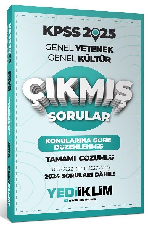 Yediiklim 2025 KPSS Genel Yetenek Genel Kültür Çıkmış Sorular Konularına Göre Çözümlü Yediiklim