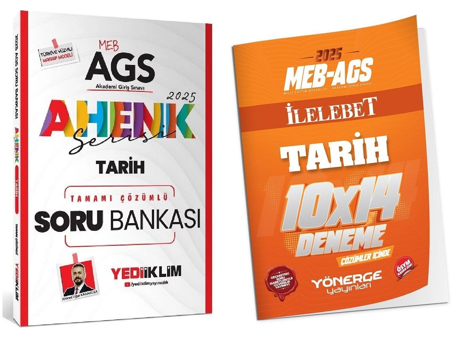 Yediiklim + Yönerge 2025 MEB-AGS Tarih Soru Bankası + 14 Deneme 2 li Set Ahenk Serisi