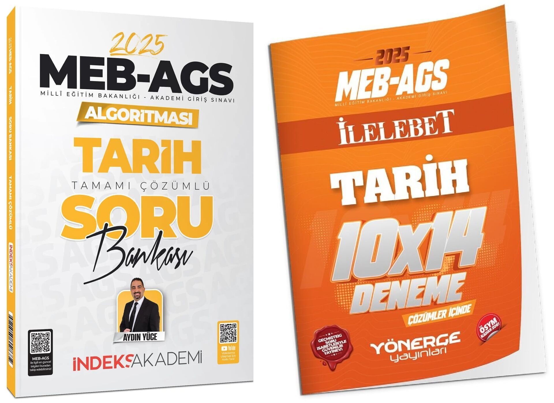 İndeks + Yönerge 2025 MEB-AGS Algoritması Tarih Soru Bankası + 14 Deneme 2 li Set