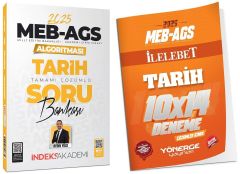 İndeks + Yönerge 2025 MEB-AGS Algoritması Tarih Soru Bankası + 14 Deneme 2 li Set