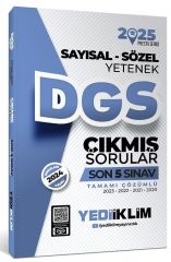 Yediiklim 2025 DGS Prestij Çıkmış Sorular Son 5 Yıl Çözümlü Yediiklim Yayınları