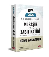 Data 2024 GYS Adalet Bakanlığı Mübaşir ve Zabıt Katibi Konu Anlatımlı Görevde Yükselme