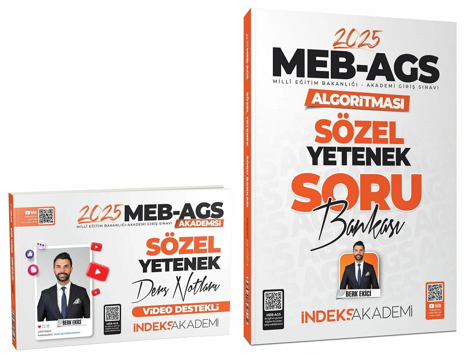 İndeks Akademi 2025 MEB-AGS Akademisi Sözel Yetenek Ders Notları + Soru Bankası 2 li Set