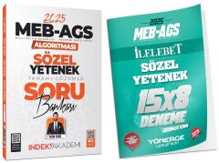 İndeks + Yönerge 2025 MEB-AGS Algoritması Sözel Yetenek Soru Bankası + 8 Deneme 2 li Set