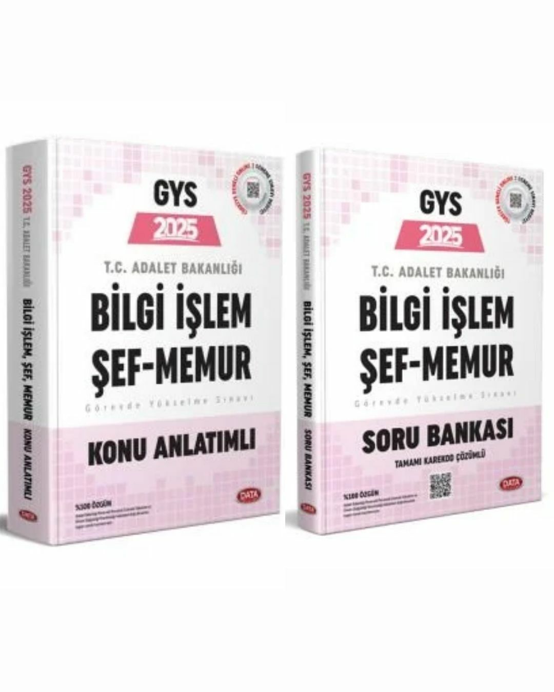 Data GYS Adalet Bakanlığı Bilgi İşlem, Taşra Şef, Memur Konu + Soru 2 li Set