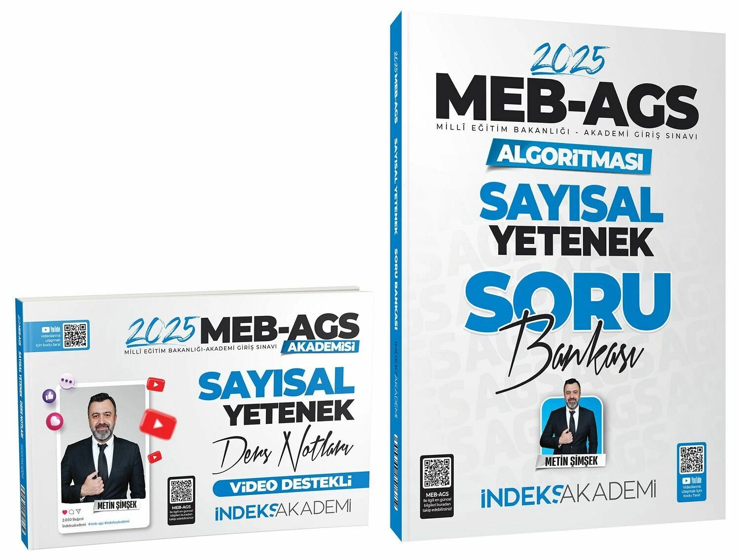 İndeks Akademi 2025 MEB-AGS Akademisi Sayısal Yetenek Video Ders Notları + Soru Bankası 2 li Set
