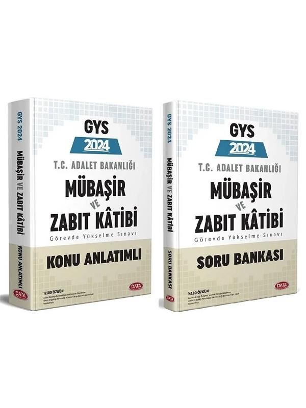 Data 2024 GYS Adalet Bakanlığı Mübaşir ve Zabıt Katibi Konu + Soru 2 li Set