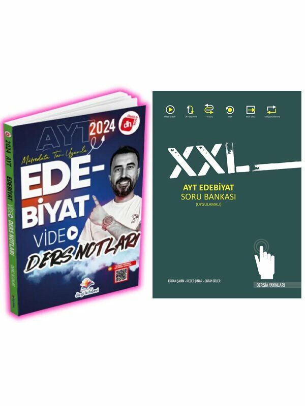 Dersia  XXL AYT Edebiyat Soru ve Dizgi AYT Edebiyat Video Ders Notları 2 li Set