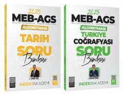 İndeks Akademi 2025 MEB-AGS Algoritması Tarih+Türkiye Coğrafyası Soru Bankası 2 li Set