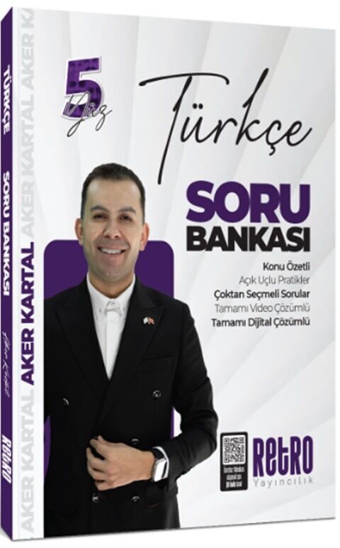 Retro 2025 KPSS Türkçe 5Yüz Soru Bankası Çözümlü - Aker Kartal Retro Yayıncılık
