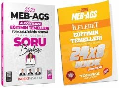 İndeks + Yönerge 2025 MEB-AGS Algoritması Eğitimin Temelleri Soru Bankası + 8 Deneme 2 li Set İndeks Akademi + Yönerge Yayıncılık